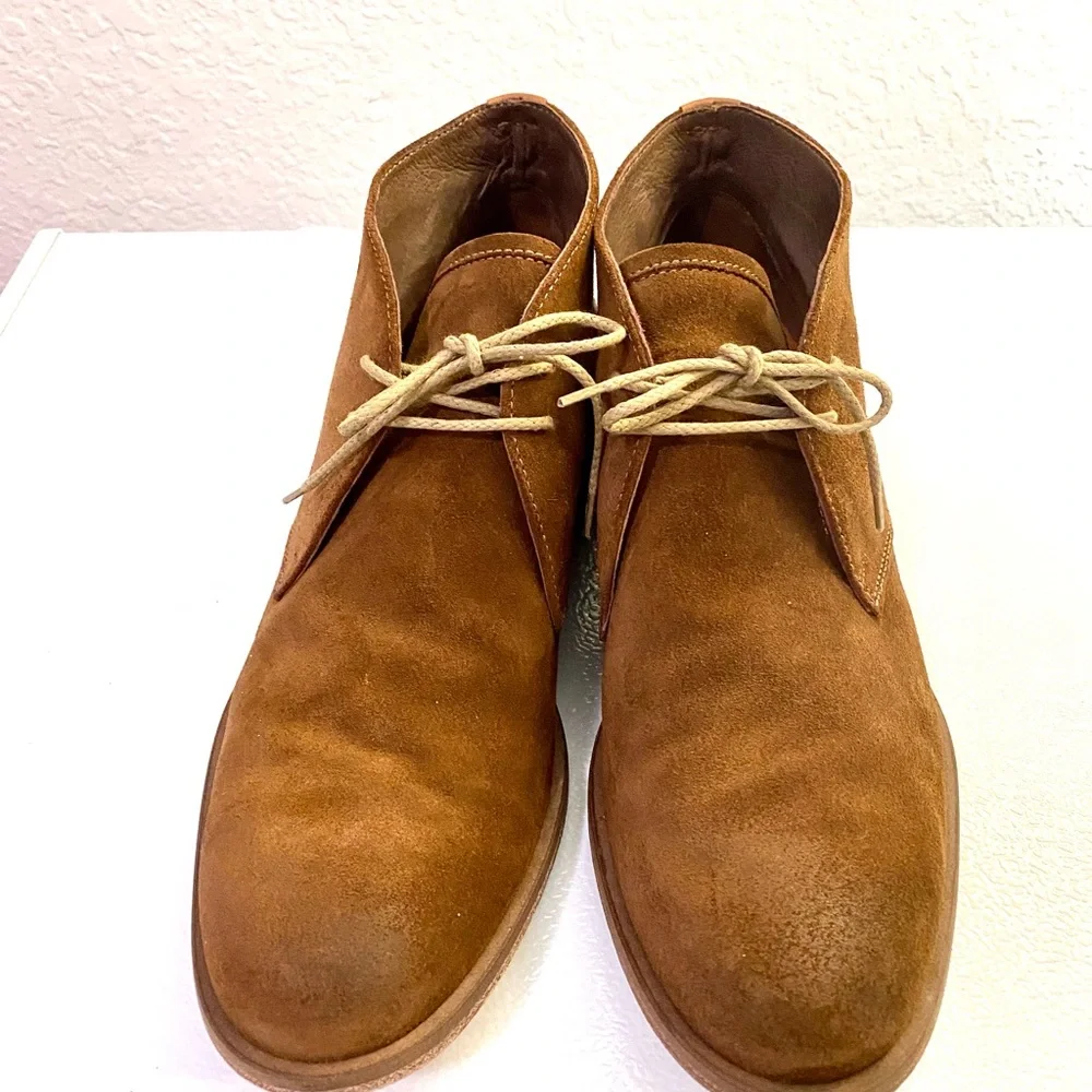 JOHNSTON&MURPHY Men’s Chukka Booties Sz 9 Classic Sheepskin Boots Shoes